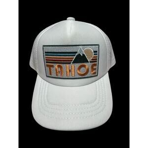 Lake Tahoe White Mesh Snapback Youth Hat New